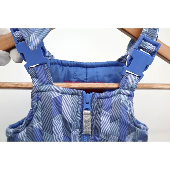 London Fog 24M Blue Geometric Pattern Toddler Snow Overalls Adjustable Straps - Picture 10 of 11